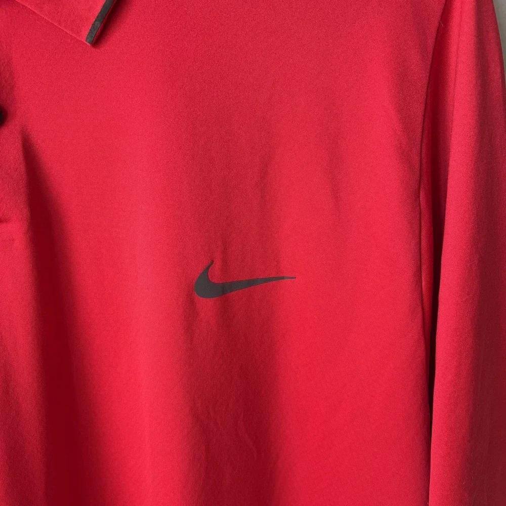 Nike Tiger Woods Collections Short Sleeve Polo Shirt Men's Size XL Red Dri Fit